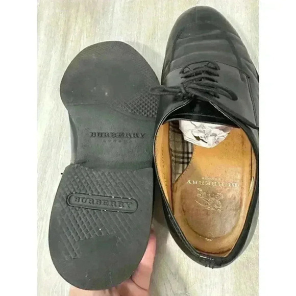 Burberry London Mens Black Leather Cap Toe Derby Dress Shoes Size 6.5 main image 4